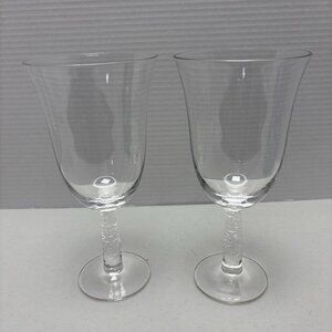 Oversized Glass Goblet - Set of Two - Preowned - 2126